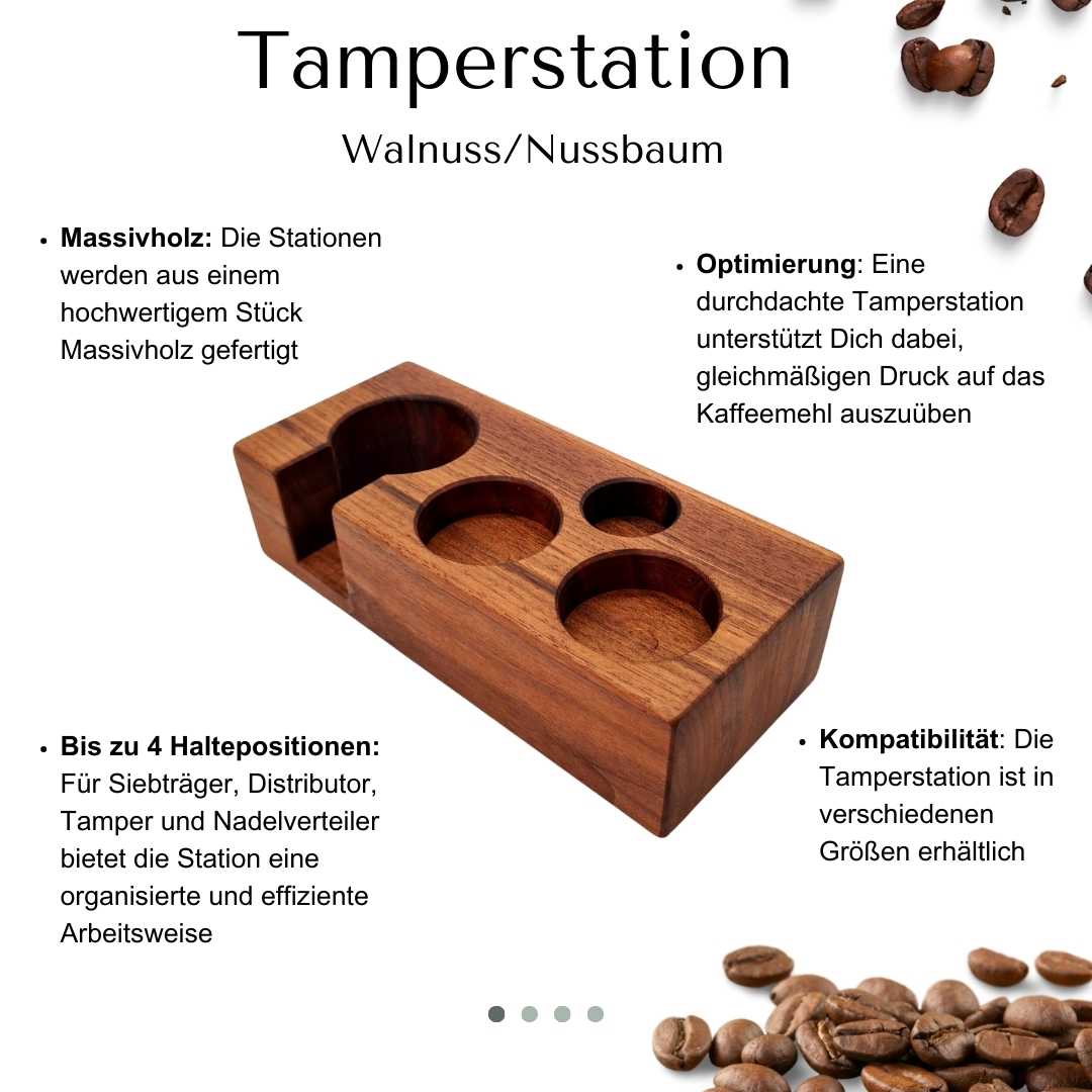 Tamperstation aus Holz