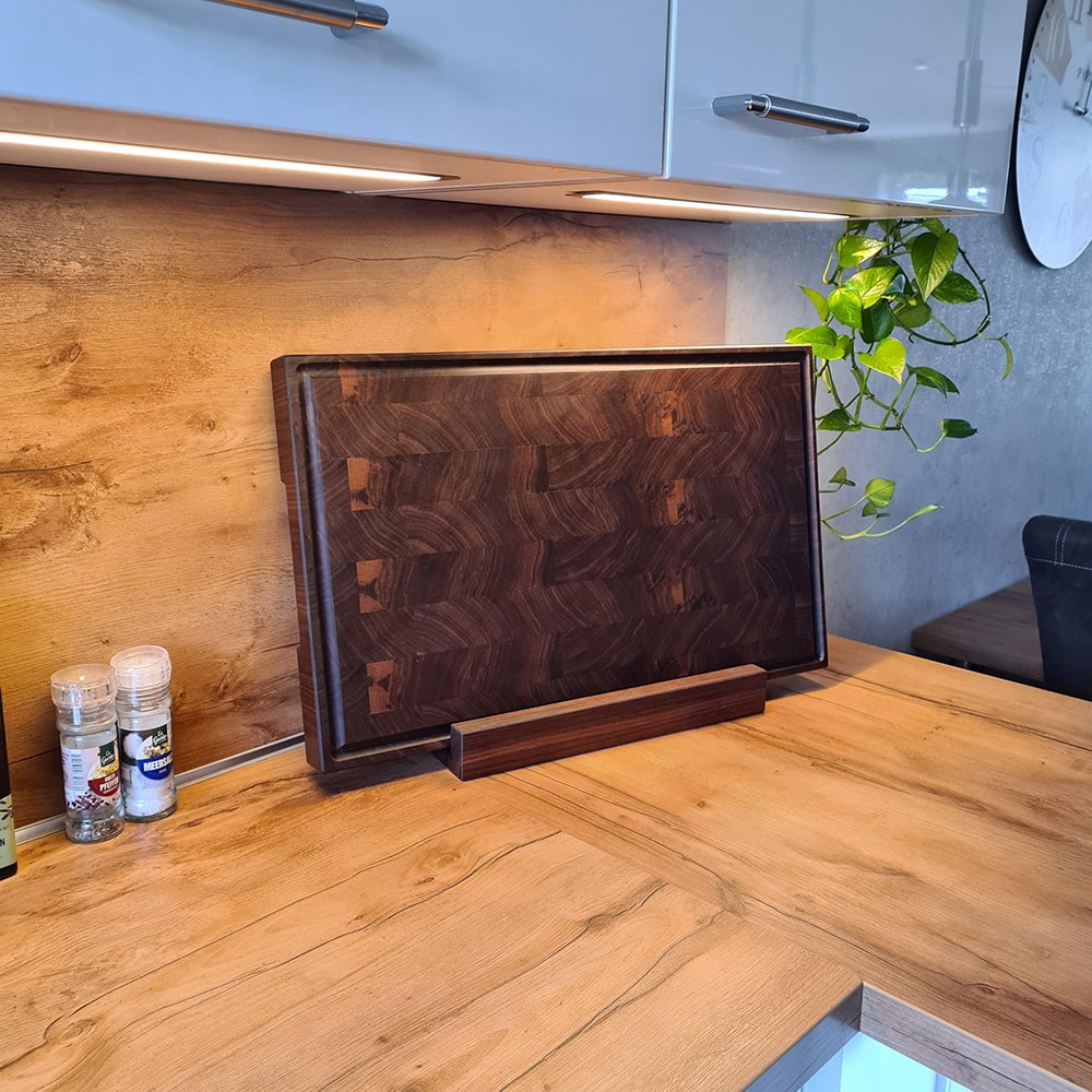 Wood Work NRW - Stirnholz Schneidebrett aus Walnuss/Nussbaum