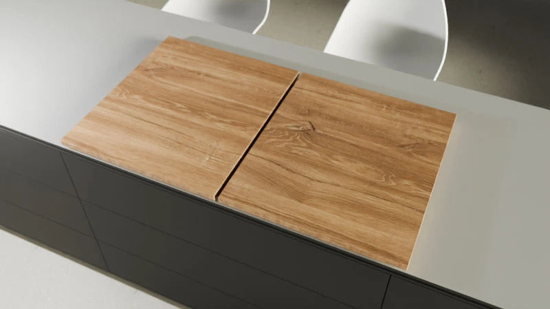 Ceranfeldabdeckung aus Holz - Zweiteilig