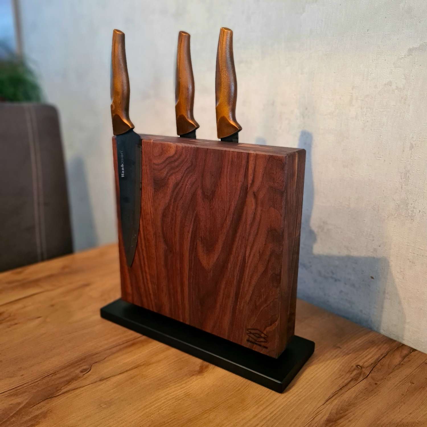 Magnetischer Messerblock - Wood Work NRW - Nussbaum