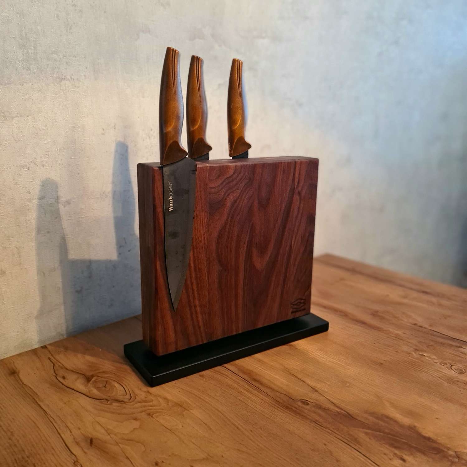 Magnetischer Messerblock - Wood Work NRW - Nussbaum - Massivholz