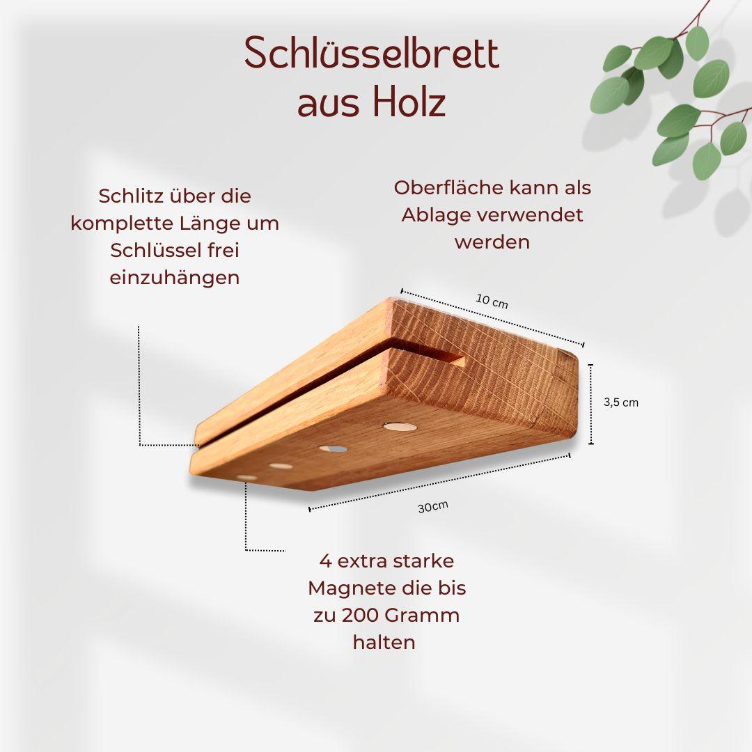Magnetisches Schlüsselbrett mit Ablage - Wood Work NRW