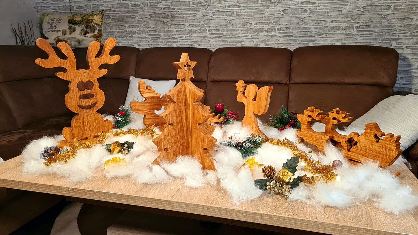 Weihnachtsdeko aus Holz
