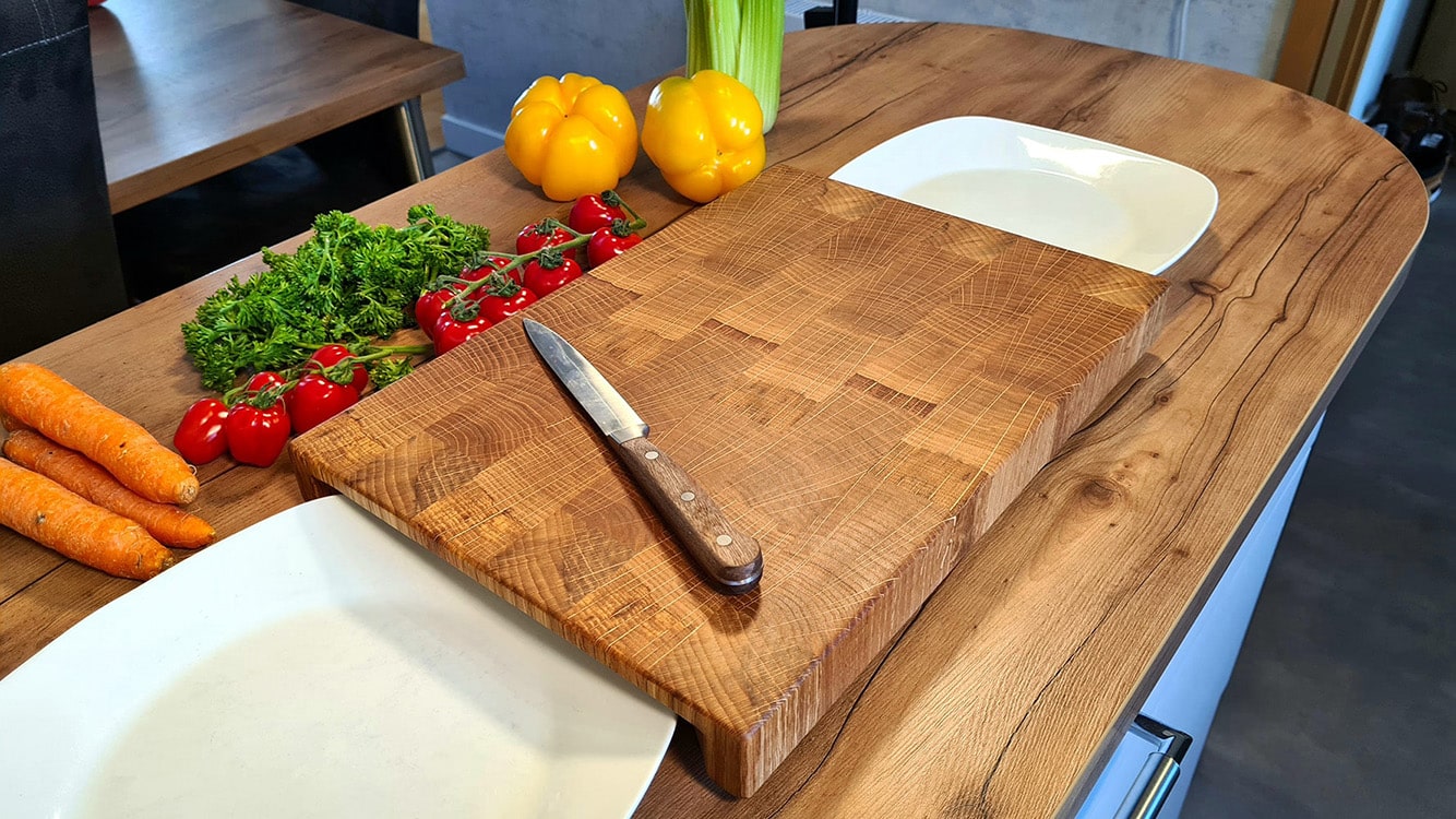 Wood Work NRW - Stirnholz Schneidebrett aus Eiche