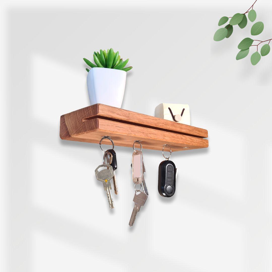 Schlüsselbrett aus Holz, magnetisches modernes Schlüsselboard
