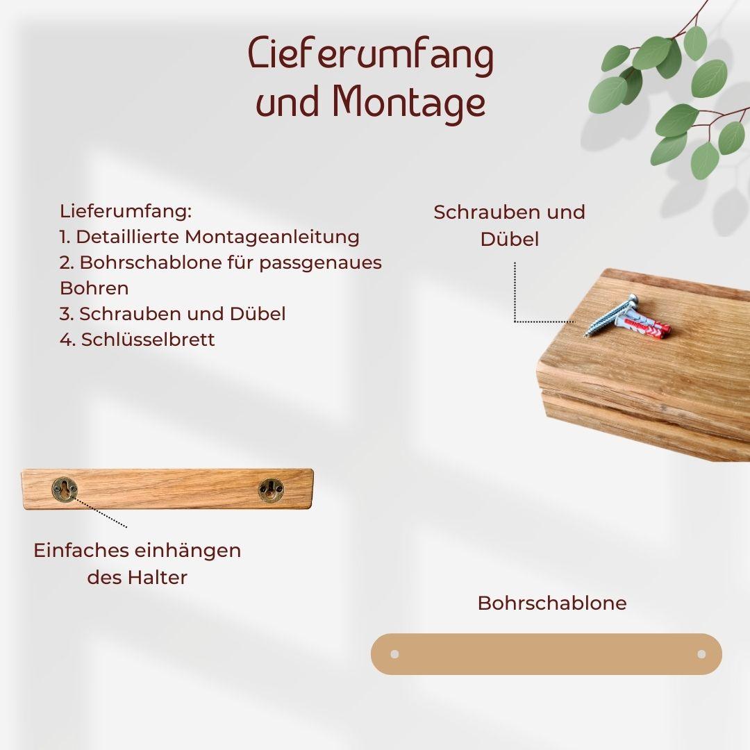 Magnetisches Schlüsselbrett mit Ablage - Wood Work NRW