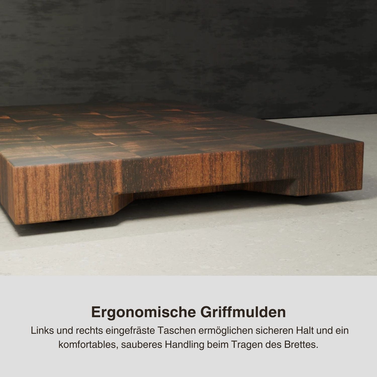 Stirnholz Schneidebrett aus Nussbaum/Walnuss "Konstantin"