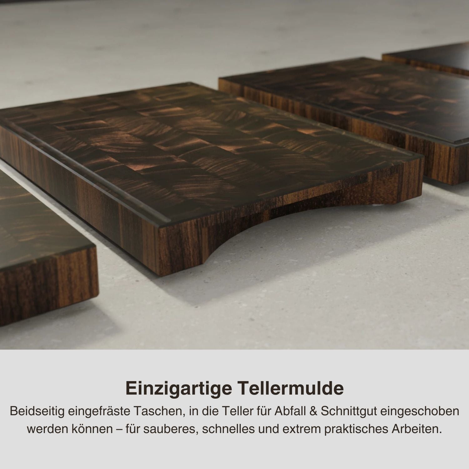 Stirnholz Schneidebrett aus Nussbaum/Walnuss "Konstantin"