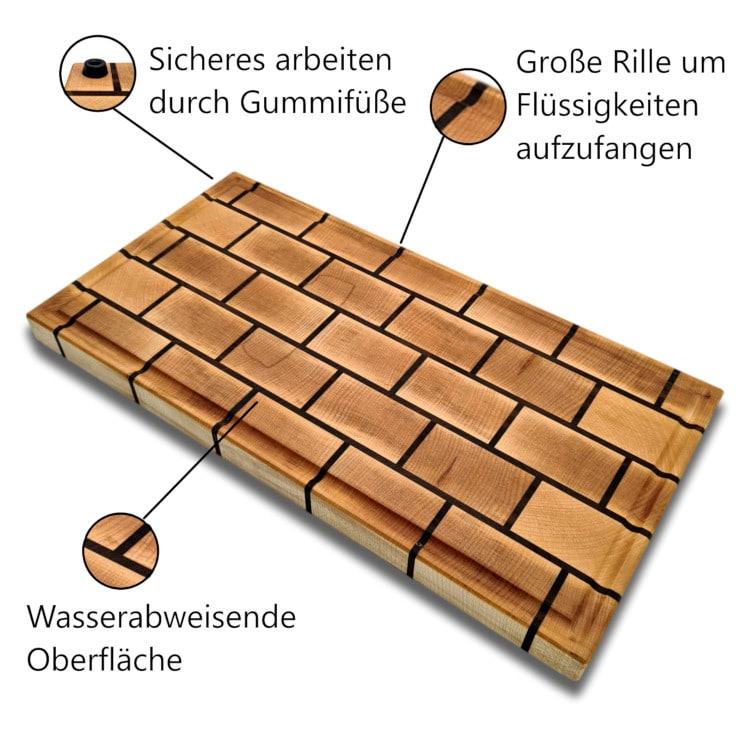 Woodwork NRW - Schneidebrett - Ajax - Saftrille - Nussbaum - Ahorn