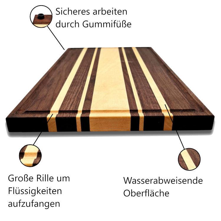 Woodwork NRW - Schneidebrett - Alice - Saftrille - Nussbaum - Ahorn
