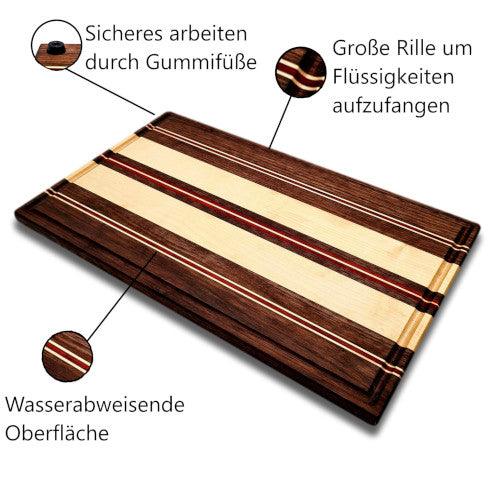 Woodwork NRW - Schneidebrett - Thanos - Saftrille - Nussbaum - Ahorn - Padouk 
